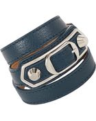 Balenciaga Ligne Classic Leather Wrap Bracelet - Lyst