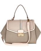 River Island Beige Panelled Tote Bag - Lyst
