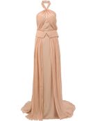 Zac Posen Halterneck Gown - Lyst