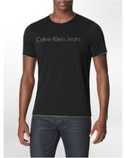 Calvin Klein Slim Fit Logo Raw Edge Cotton T-Shirt - Lyst