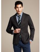 Banana Republic Tailored-Fit Grey Knit Blazer - Lyst