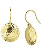 Argento Vivo Hammered Circle Drop Earrings - Lyst