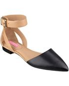 Isaac Mizrahi New York Evelyn Leather Color-Block Flats - Lyst
