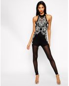 Asos Premium Jumpsuit With Mono Embellishment - Lyst