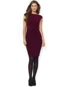Lauren by Ralph Lauren Printed Jersey Knot Dress - Lyst