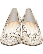 Nicholas Kirkwood White Lasercut Leather Pointed Heels - Lyst