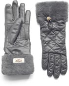 Ugg Quilted Water Resistant Gloves - Lyst