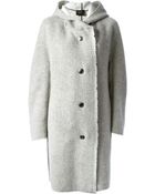 Lanvin Hooded Coat - Lyst