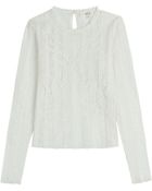 Vanessa Bruno Athé Lace Long Sleeved Top - Lyst