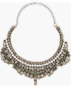 Valentino White Opal and Crystal Satinback Necklace - Lyst