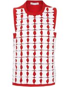 J.w.anderson Red Butterfly Pleated Top - Lyst