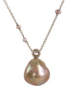 Anaconda Diamond, Pearl & White Gold Necklace - Lyst