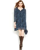 Michael Kors Michael Eyelettrim Paisley Shift - Lyst