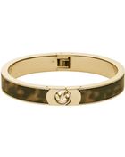 Michael Kors Tortoise And Gold-Tone Logo Bangle - Lyst