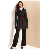 DKNY Petite Belted Wool-Blend Trench Coat - Lyst