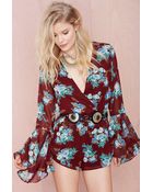 Nasty Gal Bell All Romper - Wine - Lyst