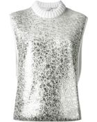 Iceberg Metallic Sleeveless Sweater - Lyst