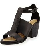 Rag & Bone Charlie Block-Heel Sandal - Lyst