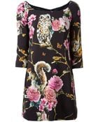 Dolce & Gabbana Enchanted Forest Mini Dress - Lyst