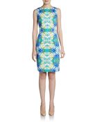 Chetta B Printed Sheath Dress - Lyst