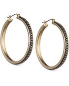 Nine West Link Large Hoop Earrings - Lyst