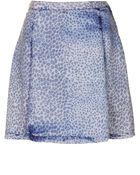 Topshop Moto Leopard Flippy Skirt - Lyst