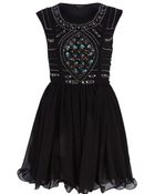 River Island Black Sequin Embellished Prom Dress - Lyst