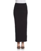 James Perse Ruched Maxi Skirt - Lyst