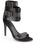 Tibi Riley Wide Ankle Strap Leather Sandals - Lyst