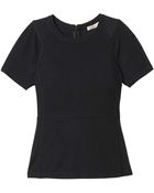 Rebecca Taylor Short Sleeve Jersey Combo Top - Lyst