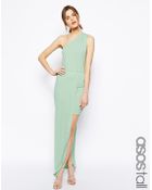 Asos Tall Asymmetric One Shoulder Maxi Dress - Lyst