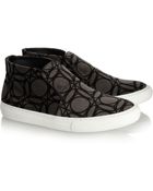 Pierre Hardy Printed Velvet High-Top Sneakers - Lyst