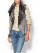 Sabine Faux Fur Shearling Vest - Lyst