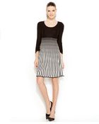 Calvin Klein Petite Striped Ombre Sweater Dress - Lyst