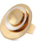 Robert Lee Morris Goldtone Layered Circle Ring - Lyst