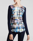 Nydj Abstract Plaid Print Top - Lyst