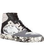 Balenciaga Marble-Print High-Top Sneakers - Lyst