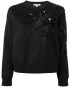P.a.r.o.s.h. Floral Embroidery Sweatshirt - Lyst