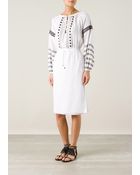 Altuzarra White Silk Embroidered Dress - Lyst