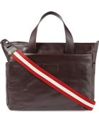 Bally Leather Tote - Lyst