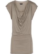 Alice + Olivia Draped Jersey Mini Dress - Lyst