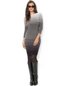 Lauren by Ralph Lauren Striped Cotton Sweater Dress - Lyst