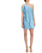 Alice + Olivia Ruffled One Shoulder Silk Dress - Lyst