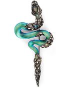 Alexis Bittar Lucite Crystal Lace Snake Pin - Lyst