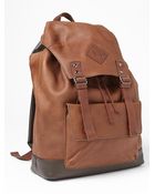 Gap Leather Canvas Backpack - Lyst