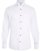 River Island White Long Sleeve Shirt - Lyst