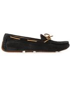 Bottega Veneta Intrecciato Suede Driving Shoes - Lyst