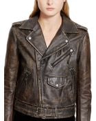 Polo Ralph Lauren Distressed Leather Jacket - Lyst