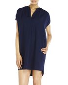 Vince Split V-Neck Hi-Low Dress - Lyst