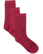 Jones New York Wave Texture Crew Socks 3 Pack - Lyst